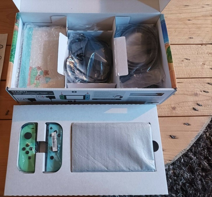 CONSOLE NINTENDO SWITCH ÉDITION ANIMAL CROSSING ÉTAT NEUF + SD 128GO VERSION FR Jouets & Bricolage
