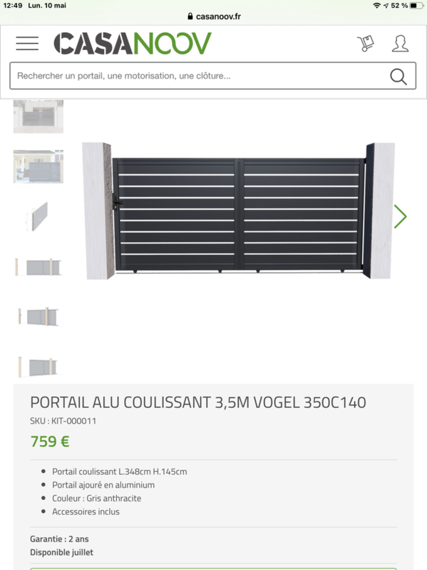 Portail coulissant Portail coulissant Jardin & Outils