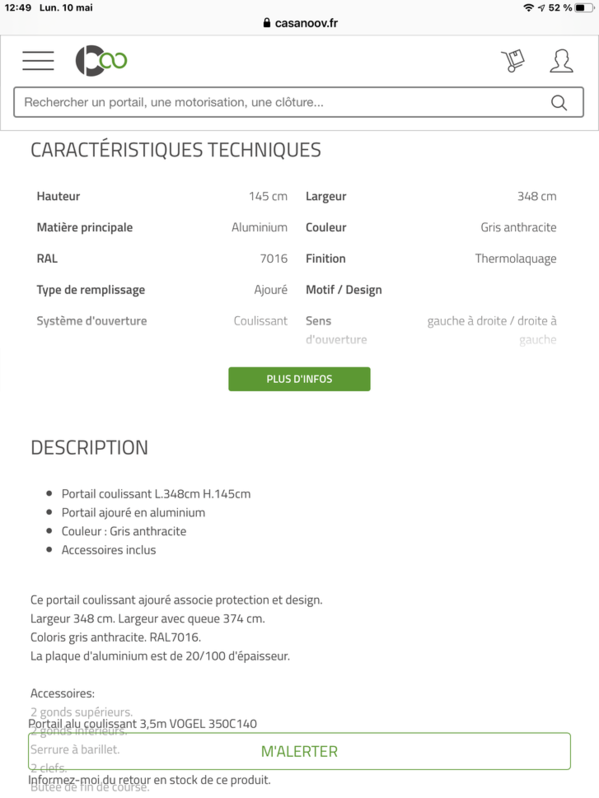 Portail coulissant 2 Portail coulissant Jardin & Outils 2