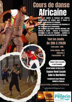 Cours de danse au pellerin, organiser par l'association Lumière d'Afrique, tout les jeudis