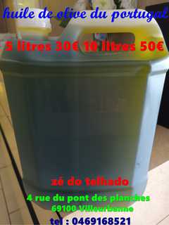 huile de olive du Portugal rijion de tras montes alijo 5 litres 30€ 10 litres 50€  0469168521 m
