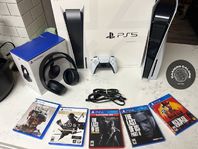 Je vends ma console Sony PS5 Edition Standard +2 manettes 6 jeux vido +un casque et sa facture 